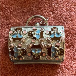 Vintage Jay Strongwater for Neiman Marcus Teddy Bear Bag Charm/Pillbox